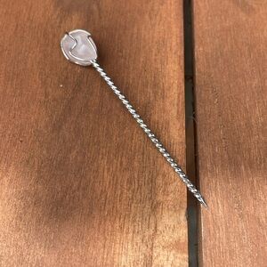 Silver and Rose Quartz Drink Marker